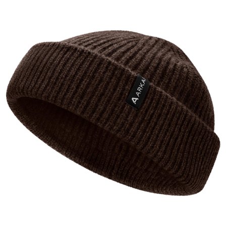 Nórdico | Gorro de pescador de mezcla de lana marrón oscuro para hombres - Gorros de punto