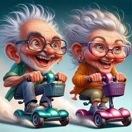 Diamant Mosaik Bedstefar Bedstemor Portræt DIY Korssting Maleri Gamle Mennesker Broderi Tegneserie Håndarbejde