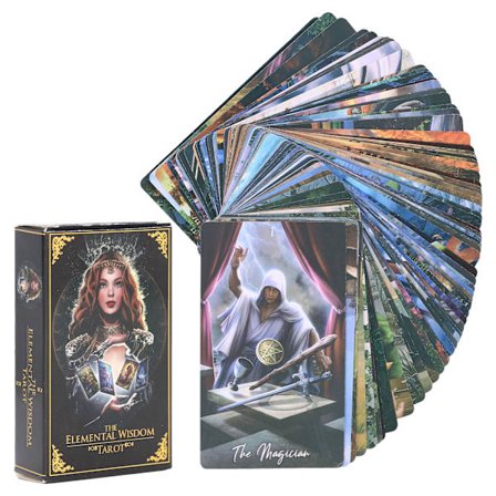 Elemental Wisdom Tarot -kortit, 78 kortin pakka, interaktiivinen peli aikuisille, juhliin