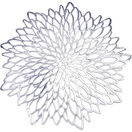 6 kappaleen setti, kultaiset metalliset vinyyliset pyöreät tabletit laminoidusta muovista, moderni ruokapöydän koristelu, leikatut tabletit, lootuksen