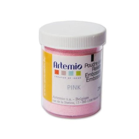 Reliefpulver för relief - Artémio - Babyrosa - Rosa färg - Perfekt för kreationer