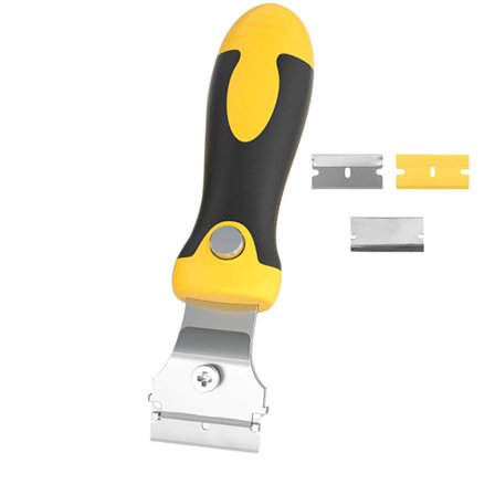 Justerbar skrape for fjerning av flislim med 2 ekstra blad Metall