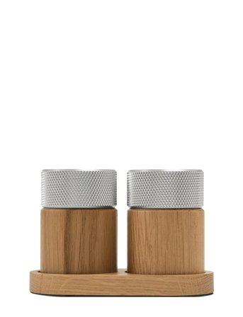 Gejst Sina Salt And Pepper Mill Oak/ Steel - Silver - Ø6X9