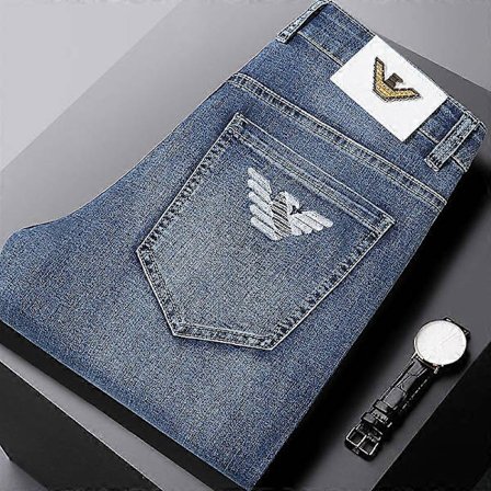 Vår Sommer Luksusmerke Jeans Casual Jeans Business Casual Jeans Menn Eksklusive Bukser Jeans Menn Fire Årstider Kan Bruke Jeans Menn