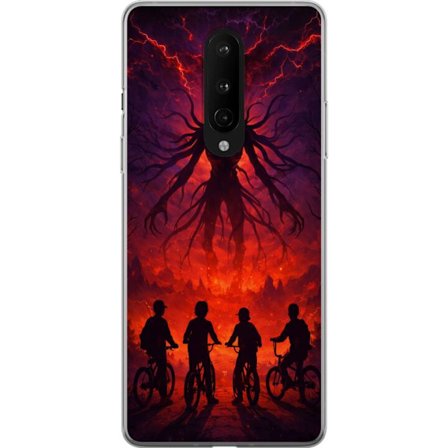 Yhteensopiva Puhelinkuori OnePlus OnePlus 8 Tumma fantasialan inspiroitu Stranger Things kanssa yliluonnollinen olento, salamointi ja pyöräilevät l