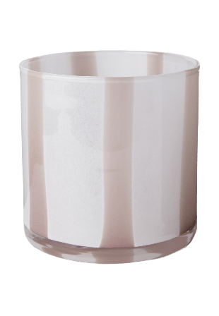 Åhléns Home Ljuslykta LUMA STRIPE 10 cm Ljus & ljusstakar Vit ONESIZE