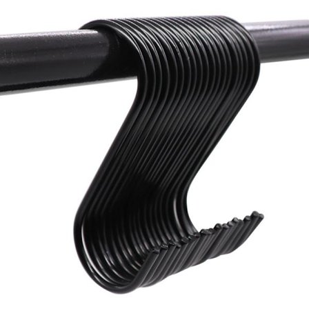 S-koukut mustat S-koukut ruostumattomasta teräksestä koukut musta metallinen koukku f