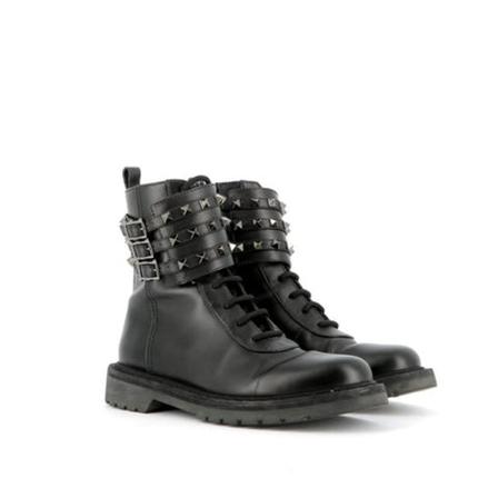 Valentino Vintage, pre-owned Leather Boots Zwart, Dames, Maat:36 EU