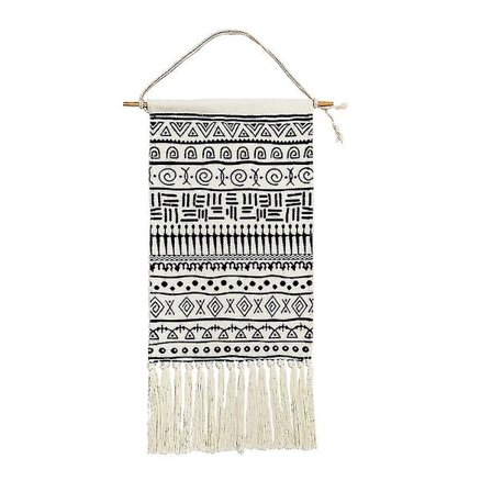 Makramee Seinävaate Boho Kudottu Symboli Aztec Asuntolan Huoneen Tausta