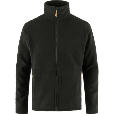 Fjällräven Men's Sten Fleece in Black | Size: XL, G-1000/Polyester/Leather