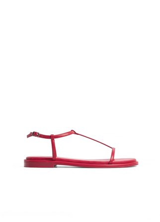 NA-KD Strappy Sandals - Lave sko - Rød - EU 40