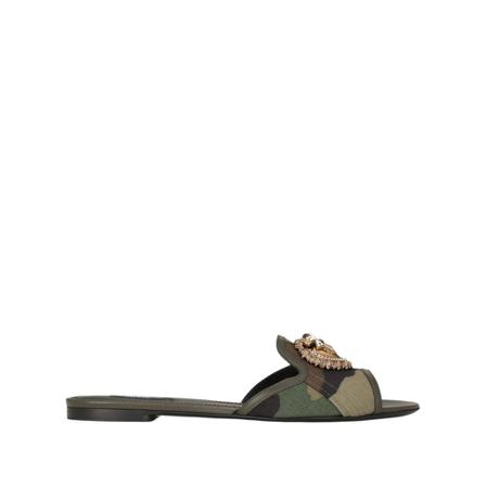 Dolce & Gabbana Sliders , Groen , Dames , Maat: 36 EU