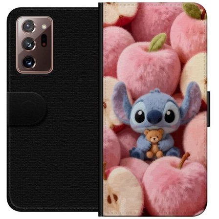 Kompatibel Tegnebogsetui til Samsung Galaxy Note20 Ultra Stitch blandt lyserøde fluffy æbler med teddy og sød kawaii-æstetik
