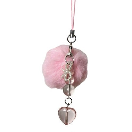 Yndig Hjerte Perlebesat Telefon Vedhæng Bløde Kanin Kugler Telefon Rem Hængende Smykker Sødt Nøglering Tilbehør Taske Dekoration Hvid