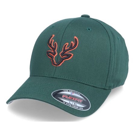 Hunter - Grön flexfit Keps - 3D Deer Spruce Flexfit @ Hatstore