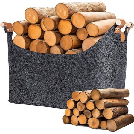 Vedkorg för öppen spis, vedväska, vedkorg, lämplig för förvaring av ved eller daglig förvaring