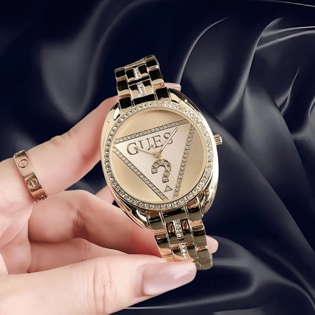 Triangulär vattentät stål klocka