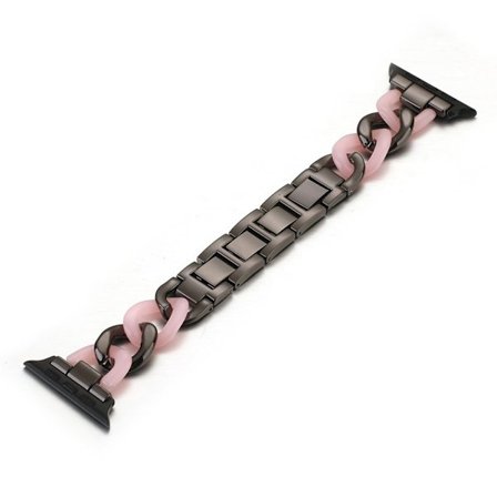 Apple Watch Series 6 / 5 40mm unique chain link rem - pink / sort