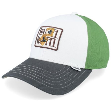 Djinns - Vit adjustable Keps - Kids Basic Cap Food Waffle White Adjustable @ Hatstore