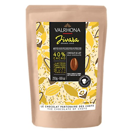 Valrhona Jivara 40% sjokolade, 250 g