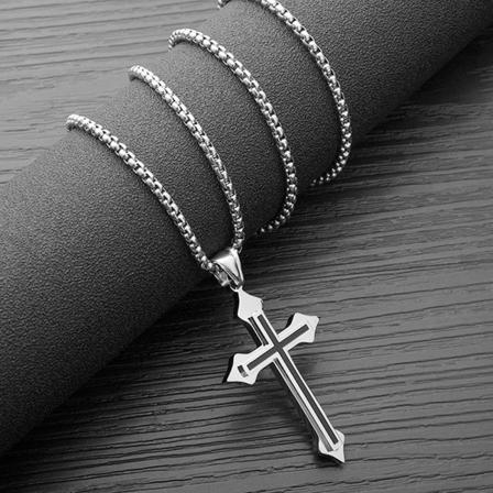 Titansteel Rostfritt Stål Kors Halsband Herr Halsband