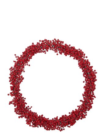 house doctor Krans, Hdwinter, Rød - Red - 33X33X4CM