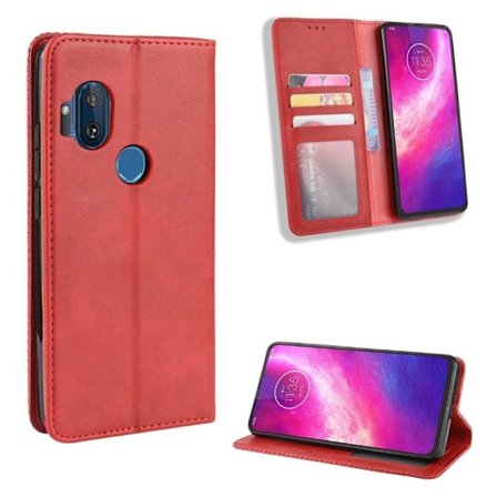 Bofink Vintage Motorola One Hyper nahkakotelo - Punainen