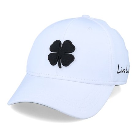 Black Clover - Wit adjustable Cap - Premium Clover #1 White/Black Flexfit @ Hatstore