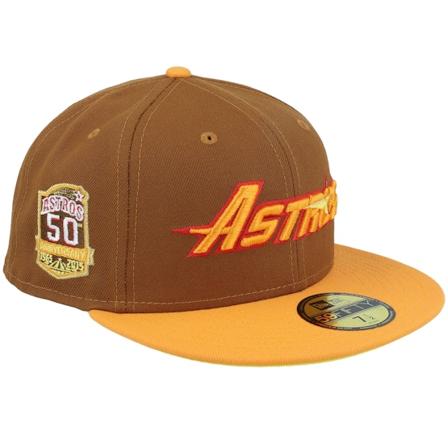 New Era - Houston Astros Graphene Pack 59FIFTY Walnut/Tan Fitted Fitted Brown Cap - MLB @ Hatstore