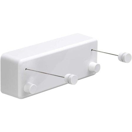 Sisäänvedettävä pyykkinaru ABS + alumiinikuivausteline säädettävällä ruostumattomasta teräksestä valmistetulla kaksoisnarulla, seinään asennettava, 