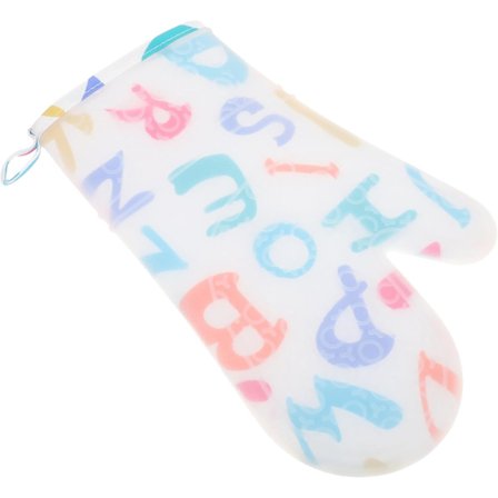 1 stk. hvit bokstav matlagingshansker grillhanske anti-skålding