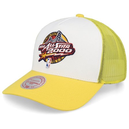 Mitchell & Ness - Gul trucker Kasket - 2000 Sf All Star Weekend White/Yellow Trucker @ Hatstore