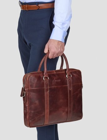Howard London Laptop Bag Ashton - Brown - ONE SIZE