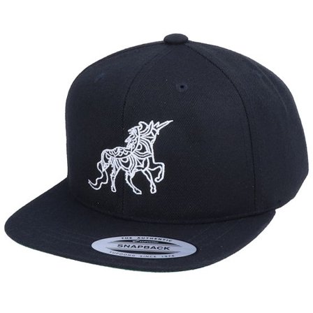 Unicorns - Svart snapback Keps - Kids Unicorn Zentangle Black Snapback @ Hatstore