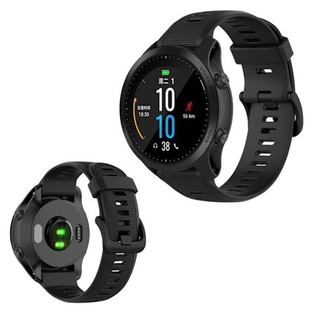 Garmin Forerunner 945 / Fenix 5 Plus / Approach S60 silikoninen ranneke - Musta