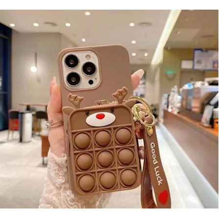 Reindeer Silicone Skal iPhone 7 /8 / SE 2020 - Brun