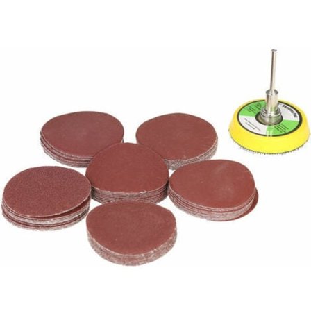 60 st 50mm 2" Slippappersskiva 100-2000 Slippapper, Med 2 Tums Slippappersskiva Rotationsverktyg