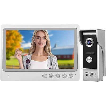 Video dörrtelefon, 9-tums wifi fjärrkontroll video intercom dörrklocka system, Ip65 vattentät nattvision kamera hemmasäkerhet access system, stöd