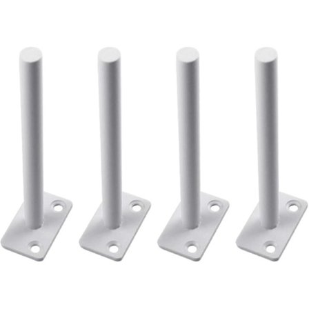 Metallinen kelluva hyllyteline, T-muotoinen, 4 kpl (valkoinen 150 mm/6 tuumaa)