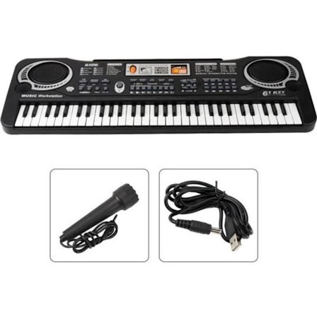MOGOI Multifunktionell Barnpiano 61 Tangenter Keyboard med Mikrofon