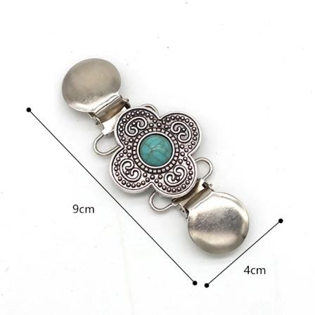 1Pc Retro Cardigan Clip Cape Shawl Tröja Krage Duck Clip Pearl Rhinestones Blus Buckle Kläder Dekoration Broschpinnaname 30