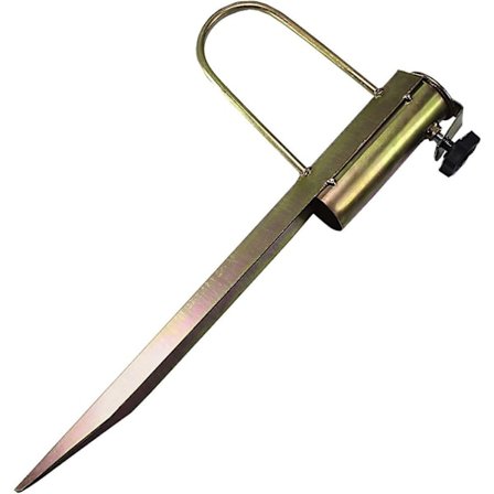 Strandparasoll Sandanker, Kraftig Metall Strandparasollholder - Stativ - Sandgress Auger med Bæreveske