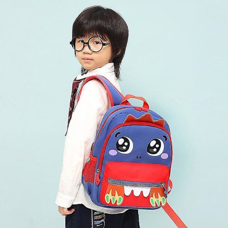 Barnryggsäck Förskola Pojkar och Flickor 3-6 År Gammal Söt Tecknad Skolväska S (Himmelsblå)