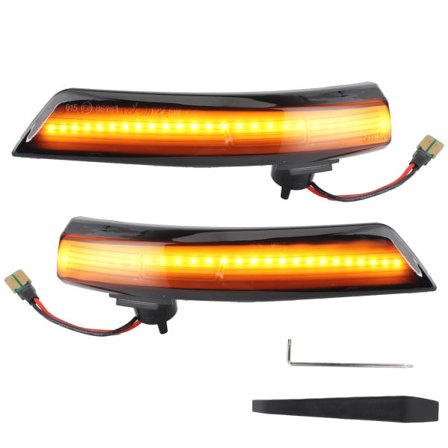 Par dynamiske LED-blinklys til bakspejl, passer til Ford Focus MK 2 3