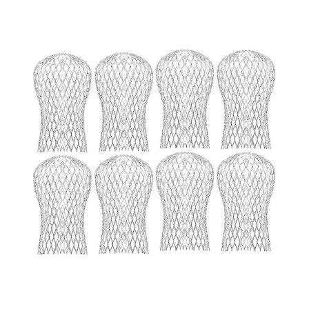8 stk. takrenner nedløpsrør beskyttelse, nedløpsrør filter mesh, takrenne nedløpsrør blad skjerm deksler, holder takrennen D