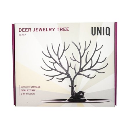 Elegant Oh my Deer-smykketre - svart