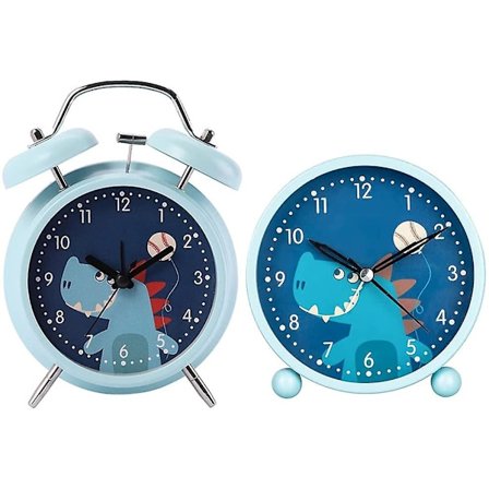 Äänetön herätyskello, dinosaurus lasten herätyskello yövalolla ja kovalla hälytyksellä, T