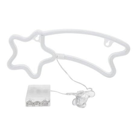 Meteori Neon LED -yövalo makuuhuoneeseen, lastenhuoneeseen, olohuoneen sisustukseen, lämmin hehku