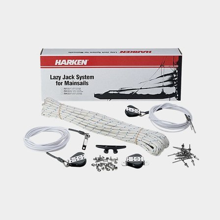 Lazy jacks / sistema de lazy jacks Harken Medium Lazy Jack Kit, adequado para barcos de 8,2 - 11,3 metros (27 - 37 pés), para retranca de 3,2 - 4,9 