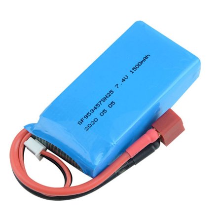Genopladeligt 7,4V 1500mAh 25C 2S Lithium Batteri med T-stik Til A959 A969 A979 K929-B Fjernstyret Bil Fly Tilbehør